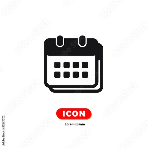 Fototapeta calendar icon vector isolated on white background.