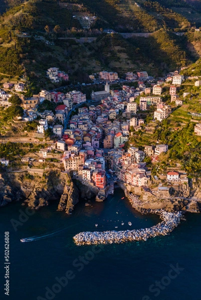 Fototapeta Riomaggiore from plane.
