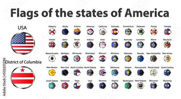 Obraz US state flags.