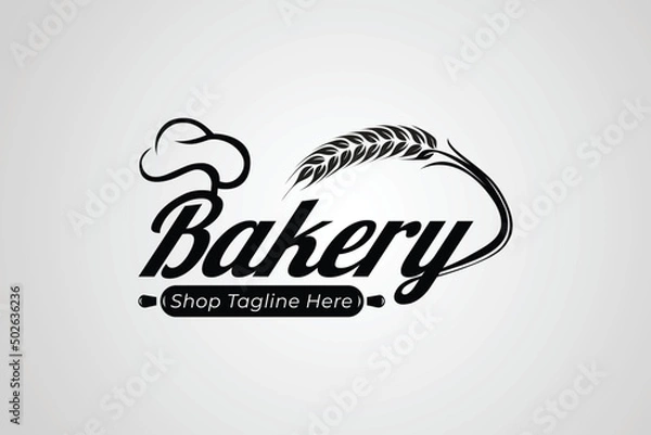 Obraz bakery logo design template