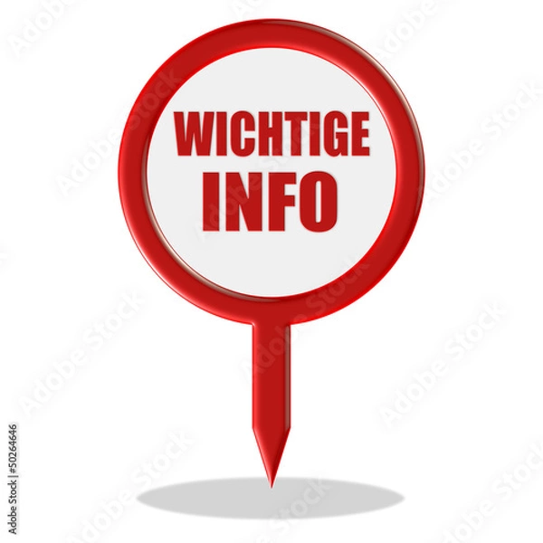 Fototapeta Pointer rot WICHTIGE INFO