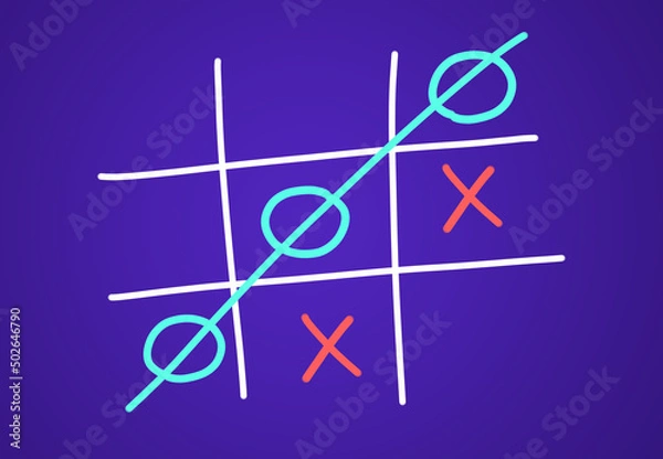 Obraz Tic Tac Toe Game | Childhood School Game 
