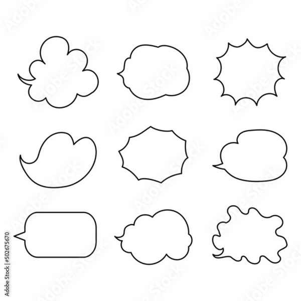 Obraz 左吹き出し（モノクロ）