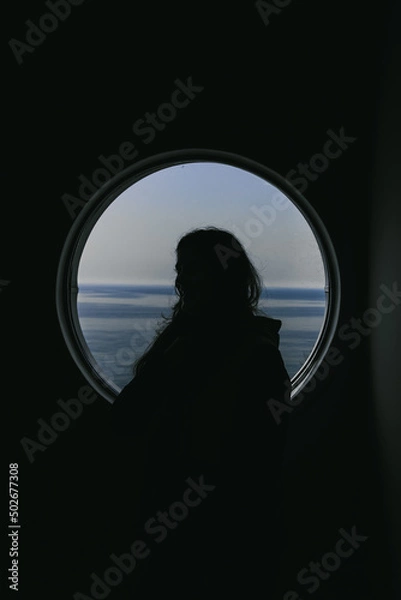 Obraz View of sea from the round window