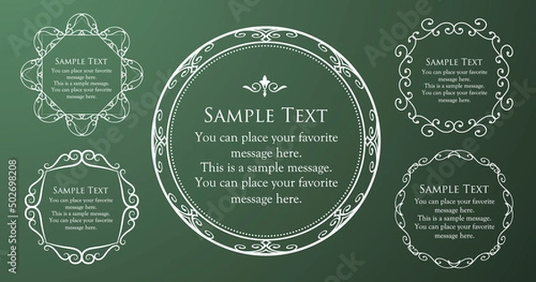 Fototapeta 高級感のあるフレームデザイン　カードデザイン　アンティーク　ラグジュリー　ビンテージ	
