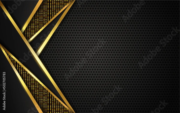 Obraz abstract golden black luxury background vector