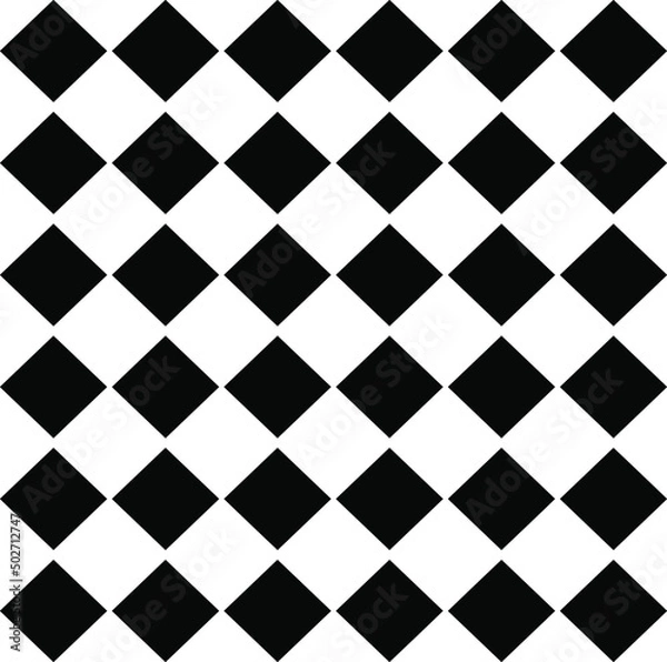 Fototapeta Vector seamless pattern.Simple stylish abstract geometric background. Monochrome image. Black and white color. Design for decor, prints, textile.Design element for prints. 