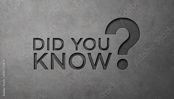 Obraz Did you know? on old texture 