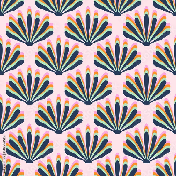 Fototapeta Daisy shadow vector pattern