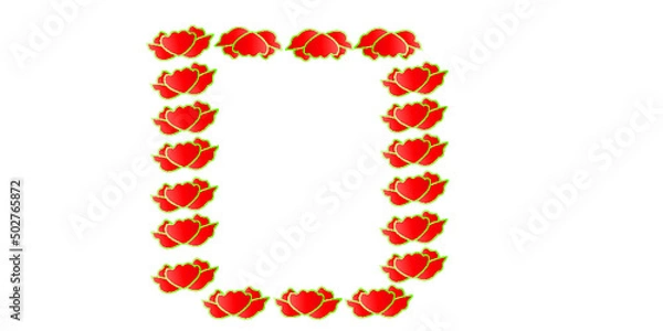 Obraz flowers border frame