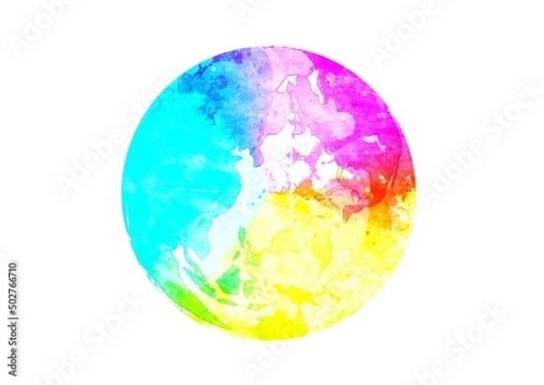 Fototapeta 芸術的な地球のイラスト
