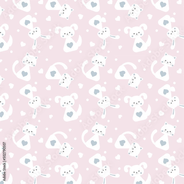 Fototapeta Pets flat paintings