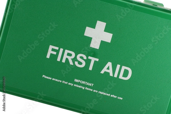 Fototapeta green first aid box
