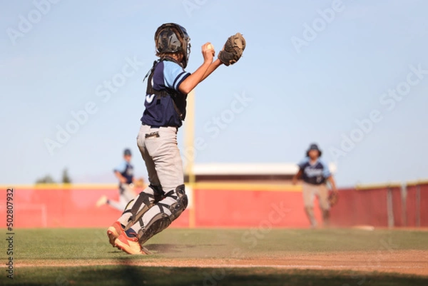 Fototapeta catcher bunt defense