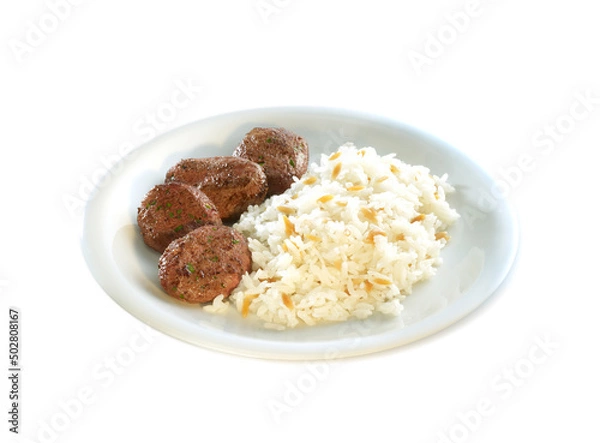 Obraz Traditional Turkish meatballs and pilaf