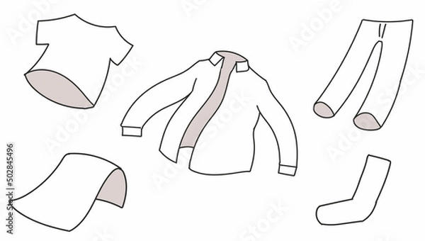 Obraz 洗濯物　白