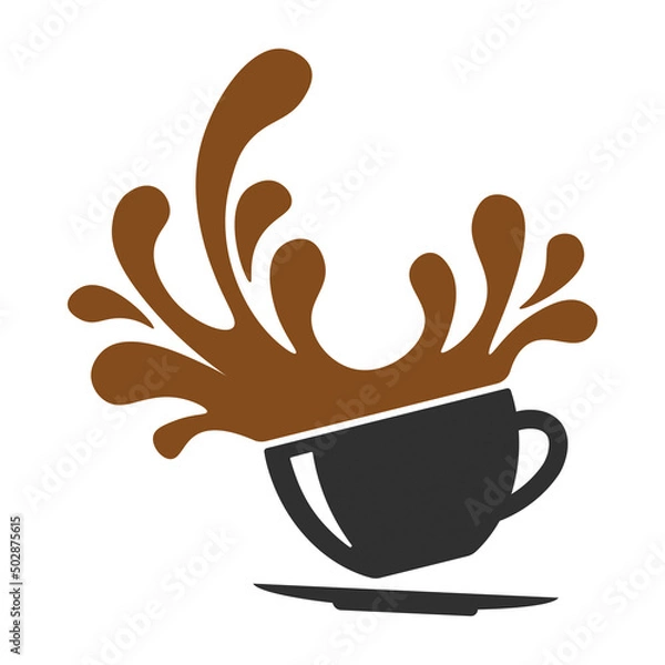 Obraz splash coffee cup icon
