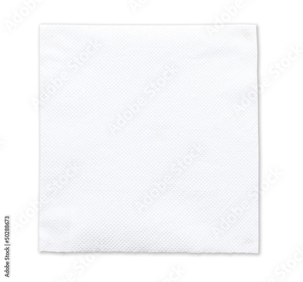 Obraz White tissue paper on white background