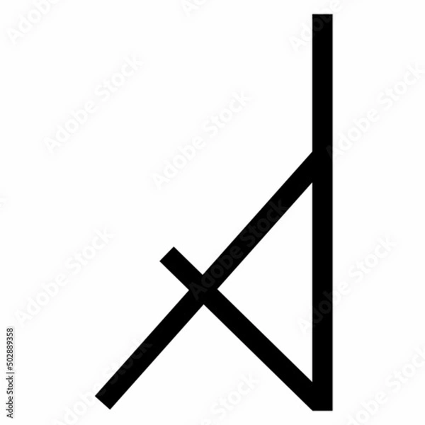 Obraz vector runic scandinavian celtic alphabet letter A