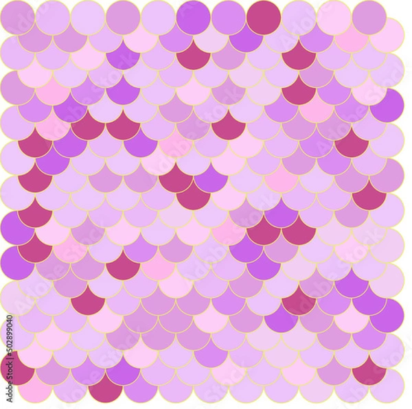 Fototapeta 원형 생선 비늘 핑크 보라색 패턴