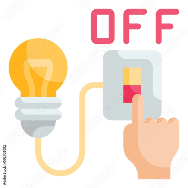Obraz turn off flat icon