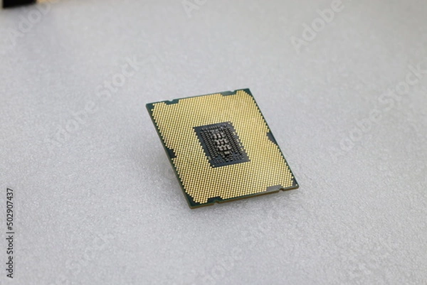 Obraz desktop computer processor, new generation cpu close-up
