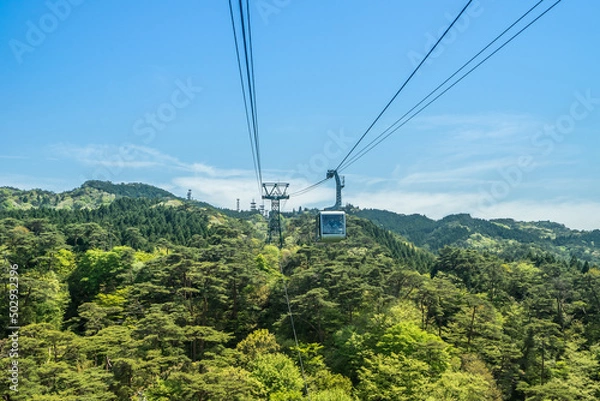 Obraz ロープウェイ　有馬温泉駅　六甲山頂駅　ropeway  Rokko Sancho  Arima hot spring station