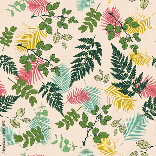 Fototapeta Seamless floral pattern. background