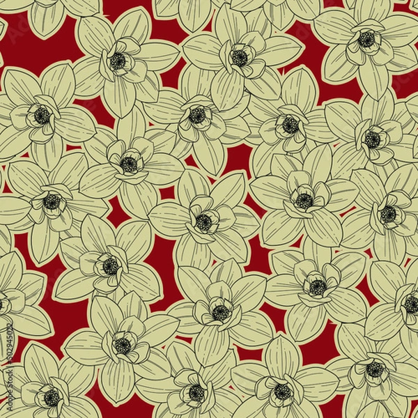 Fototapeta Seamless floral pattern. background