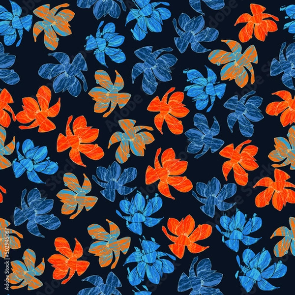 Fototapeta Seamless floral pattern. background