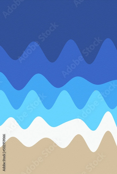 Fototapeta 背景イラスト_海