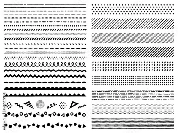 Fototapeta 手描き風のラインセット