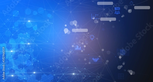 Fototapeta business technology,  business finance, investment and innovation futuristic technology for background, big data analysis, Data of investment online network   for background