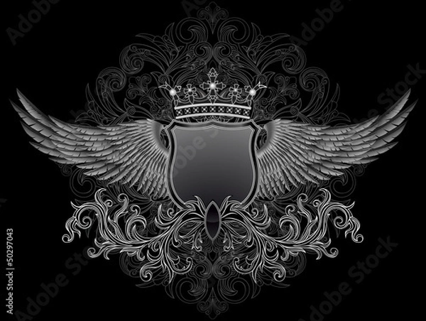 Fototapeta Shield with wings