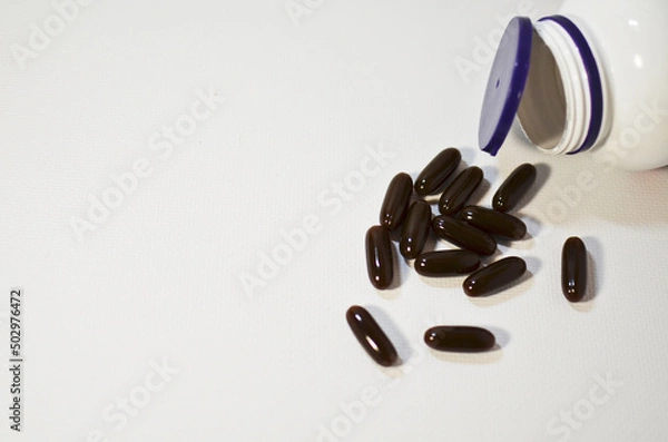 Obraz sunflower lecithin on white background