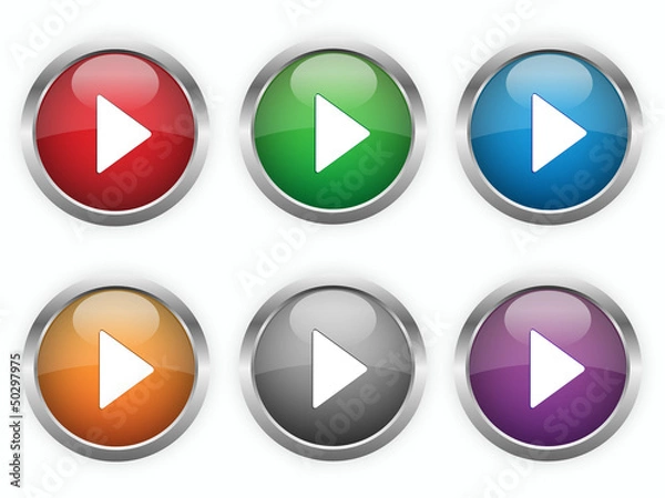 Obraz Play web buttons