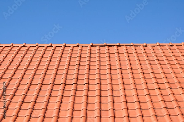 Fototapeta Red tile roof