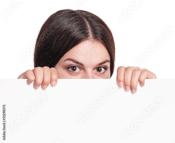 Obraz Woman with a blank