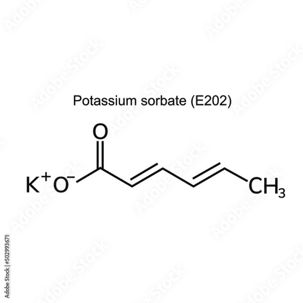 Obraz Structural chemical formula on white backround
