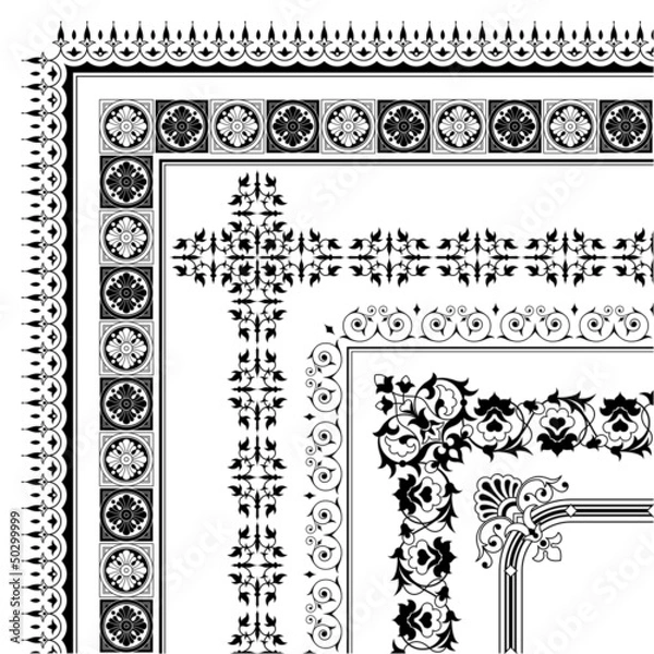 Fototapeta elegant corner border collection of frames