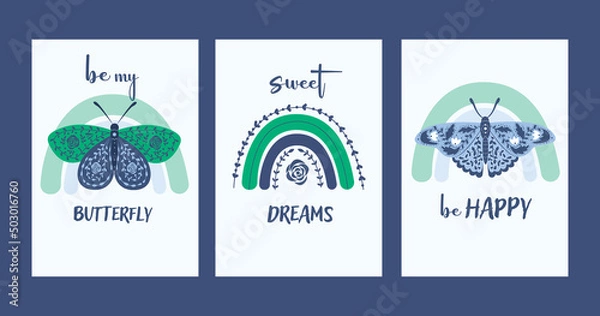 Obraz Retro prints with hippie elements for shirt, cards, stickers.