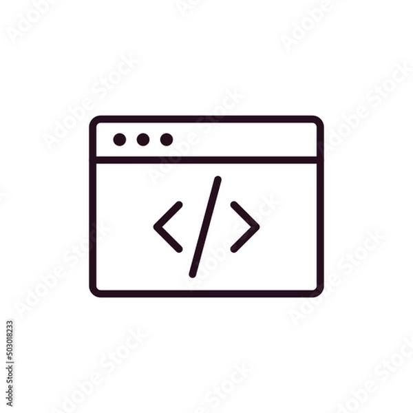Fototapeta Coding Icon