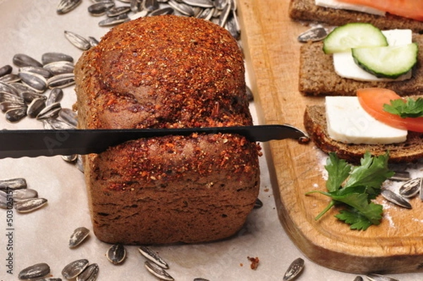 Fototapeta bread and vegetables
