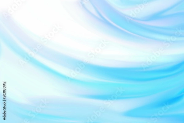 Obraz しなやかに流れる青と水色のカラー背景 風 光 海