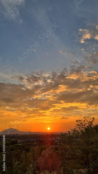 Obraz sunset in the mountains