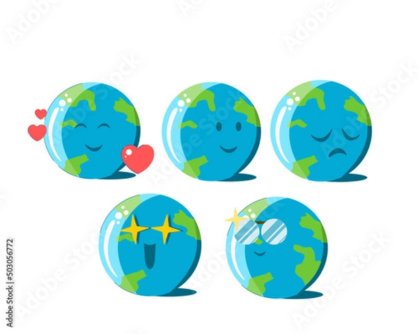 Obraz cuted style illustration earth collection