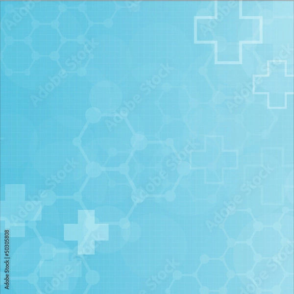 Obraz Abstract molecules medical background
