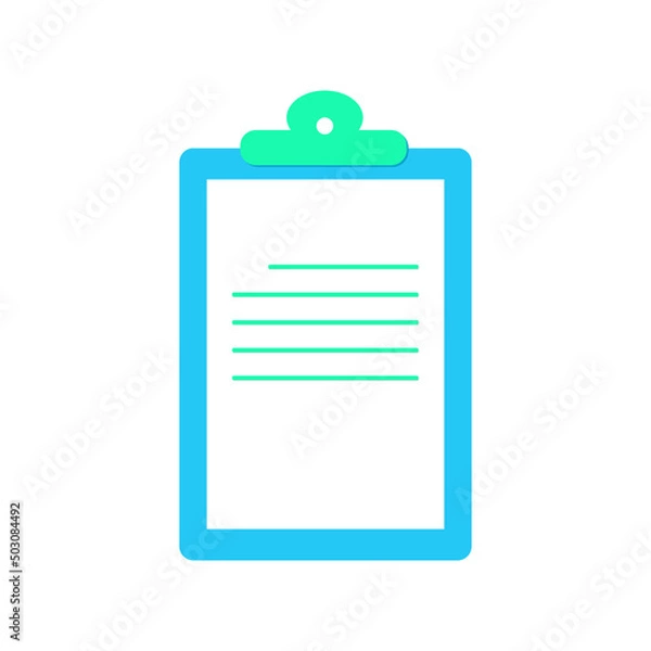 Obraz Document  icon, UI and UX element of app and web. It use analogous color scheme, created as simple as possible to achieve minimal size but the quality of vector graphic is still maintained.