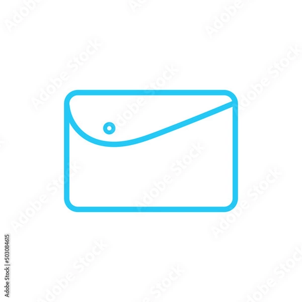 Fototapeta Isolated email icon. UI and UX element of app and web. It use analogous color scheme, created as simple as possible to achieve minimal size but the quality of vector graphic is still maintained.