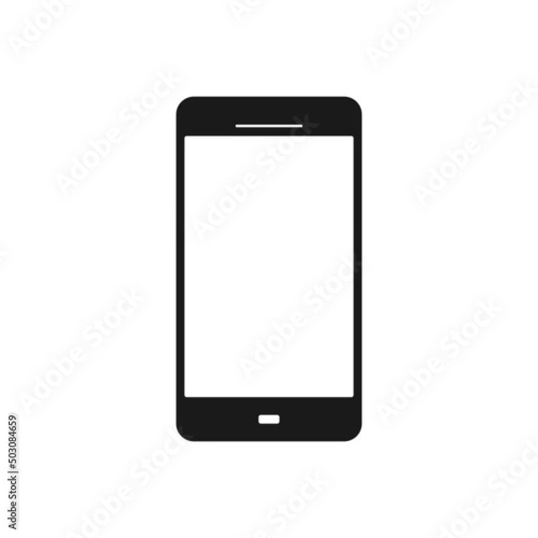 Fototapeta Isolated cell phone icon. UI and UX element of app and web. It use analogous color scheme, created as simple as possible to achieve minimal size but the quality of vector graphic is still maintained.